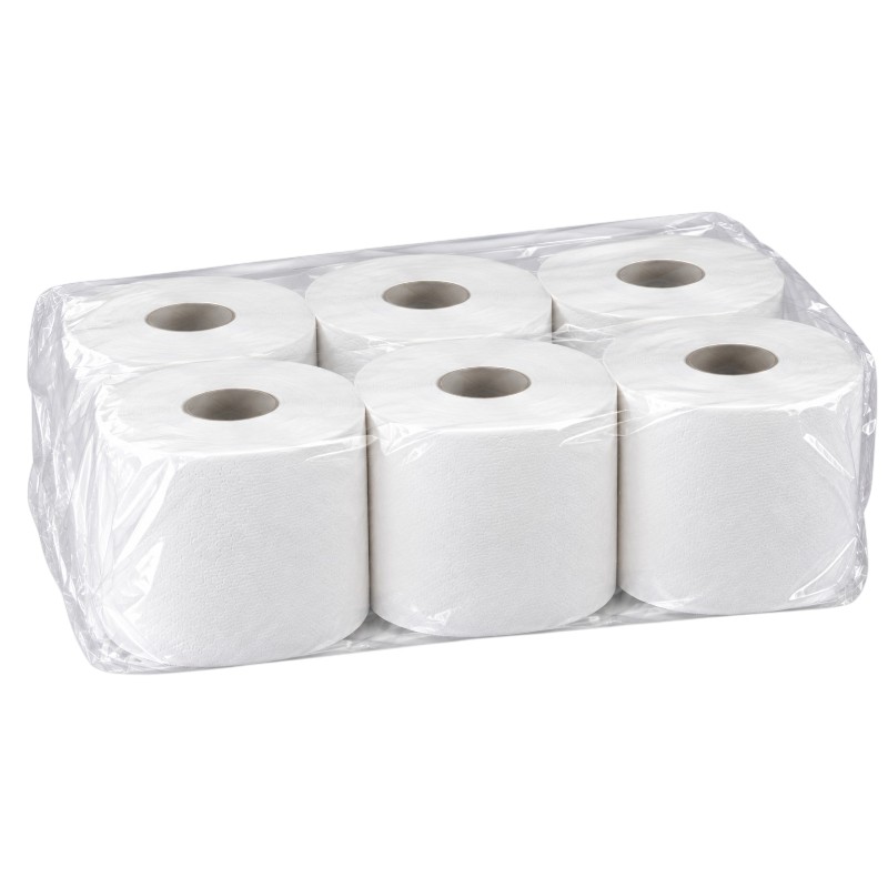 Midi afveegrol - 1 laag - Gerecycled wit - 280 m - 6 rollen